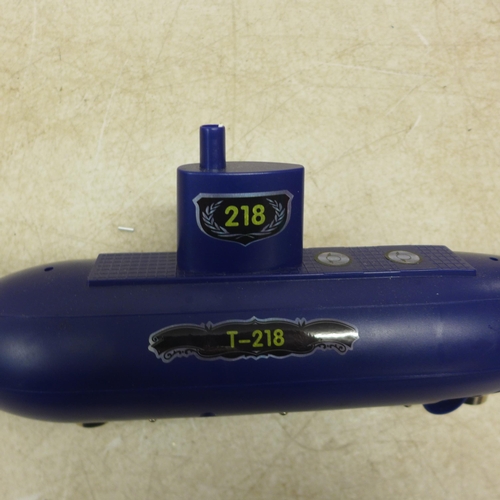 5072 - 2 remote controlled T-218 submarines with remotes