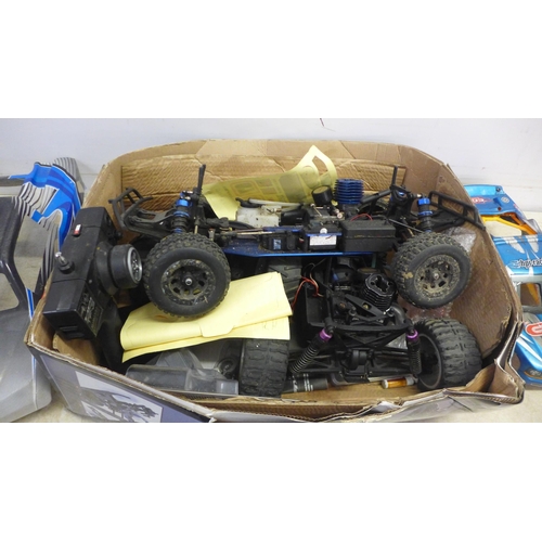 5078 - 2 remote control cars, one petrol and one battery