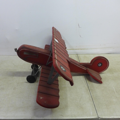 5083 - A wooden model of a bi-plane