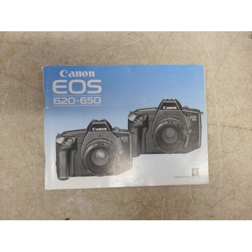 5096 - A Canon EOs 50E and a Canon C020 film camera with Sigma 35/80 zoom lens, a Sigma 28/80 zoom lens, a ... 