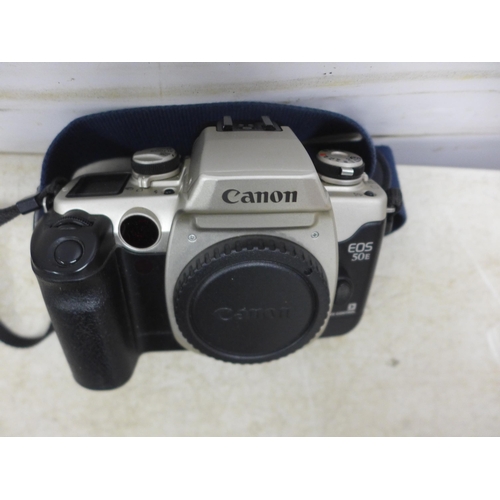 5096 - A Canon EOs 50E and a Canon C020 film camera with Sigma 35/80 zoom lens, a Sigma 28/80 zoom lens, a ... 