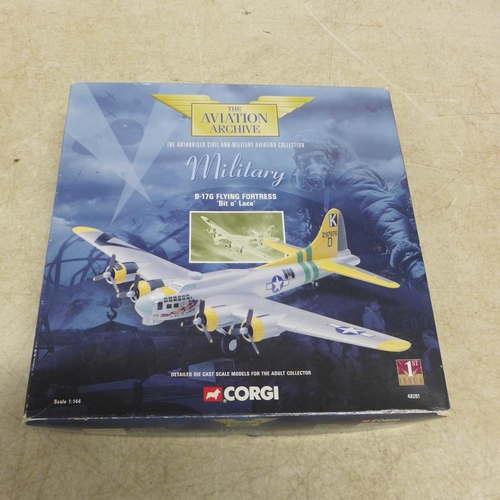 5107 - A collection of Corgi model planes including PS1D Mustang 