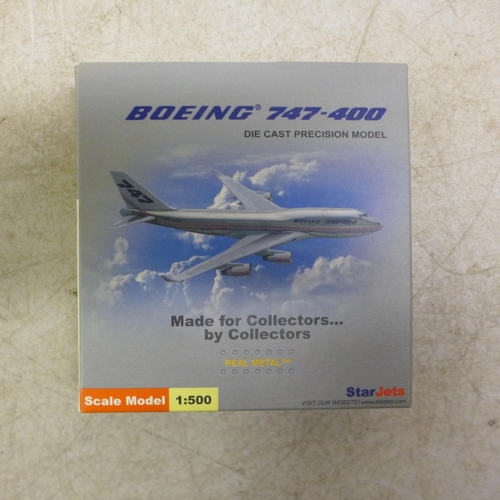 5108 - A collection of KLM model planes including a Royal Dutch Airlines Boeing 747-200B, 1:400 scale model... 