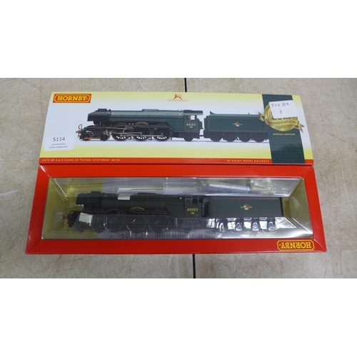 5114 - A Hornby Late BR 4-6-2 Class A3 Flying Scotsman 60103 00 gauge model train - boxed