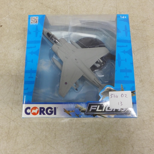 5116 - 2 Corgi Flight model planes - a 2G506 and a CC99302 Supermarine Spitfire