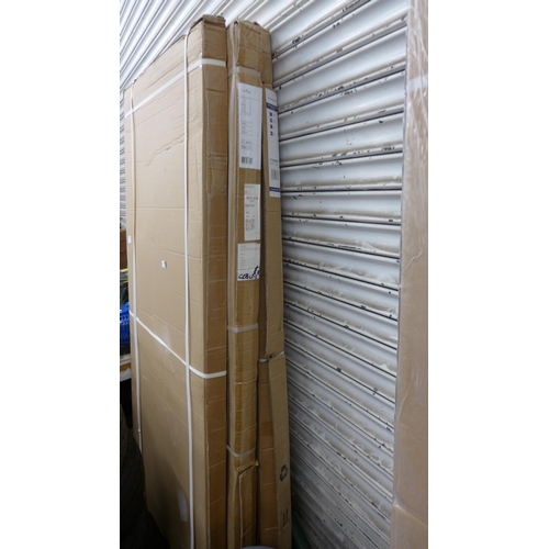 5208 - 3 pivot door shower screens, boxed and unused