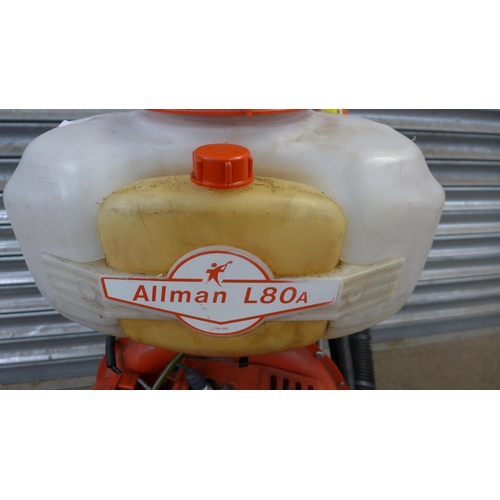 5217 - An Allman L80A petrol driven backpack sprayer