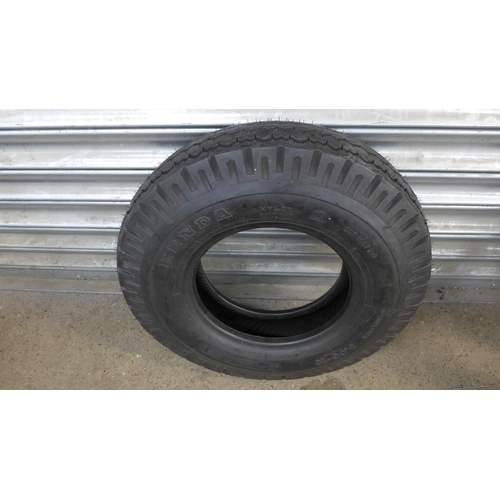 5220 - A selection of motorbike wheels and trailer tyres