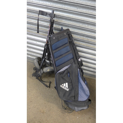 5231 - 2 golf bags - Adidas and a Callaway kart bag with trolley