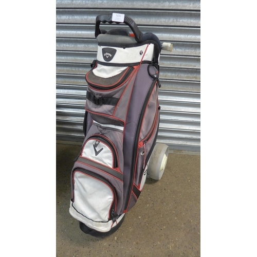 5231 - 2 golf bags - Adidas and a Callaway kart bag with trolley