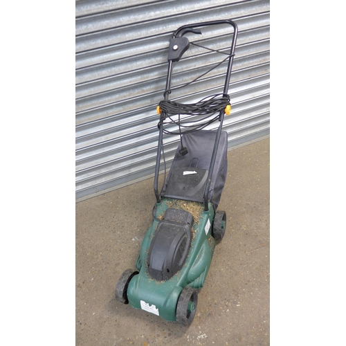 5258 - A Qualcast electric lawn mower with collection box and one other lawn mower