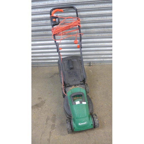 5258 - A Qualcast electric lawn mower with collection box and one other lawn mower