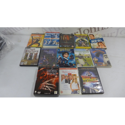 5280 - A Samsung Blu-Ray disc and DVD player and a quantity of DVDs