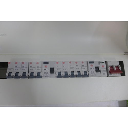 5309 - A quantity of consumer units and back socket boxes including 35mm gang flush metal boxes