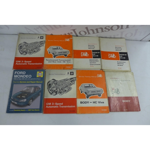 5312 - A box of vintage Vauxhall service manuals