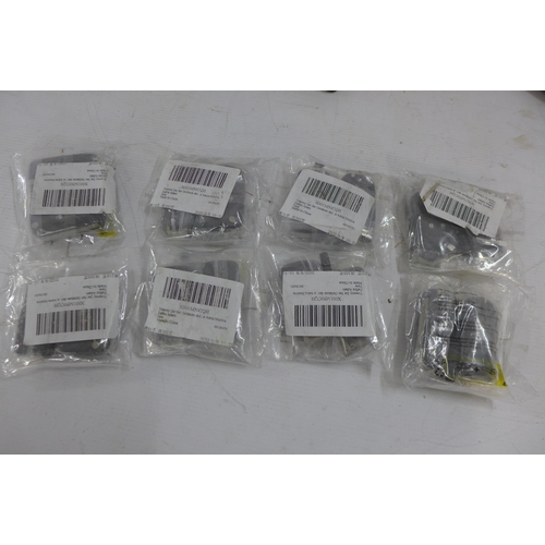 5318 - A box of assorted car accessories including a Mercedes badge, hose guides, wing mirror, car CD playe... 