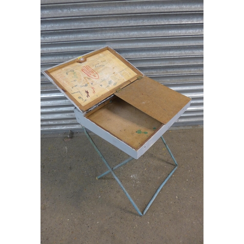 5335 - A vintage wooden school desk