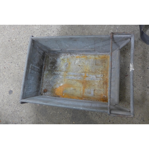 5348 - 3 , galvanised steel tote boxes