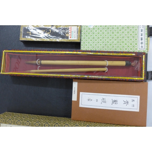 5355 - A large quantity of Chinese calligraphy equipment