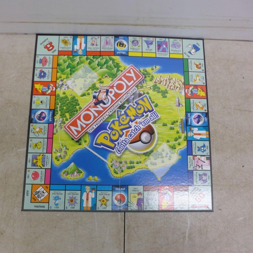 5065 - A quantity of board games including Pokémon Monopoly, John Lewis 4 in a Row, Jumbojet and a Baxinger... 