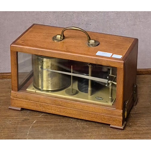 261 - A walnut cased Casella, London barograph