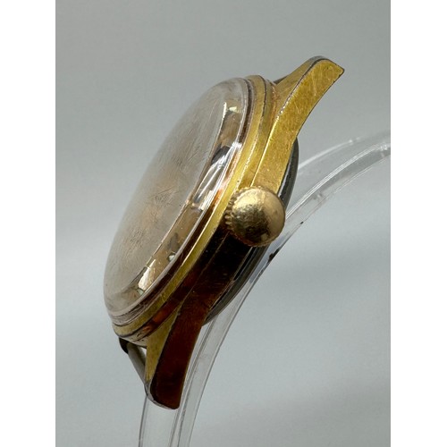 7286 - A rare Smiths Astrolon Agon gold plated manual wind wristwatch head, together with four others