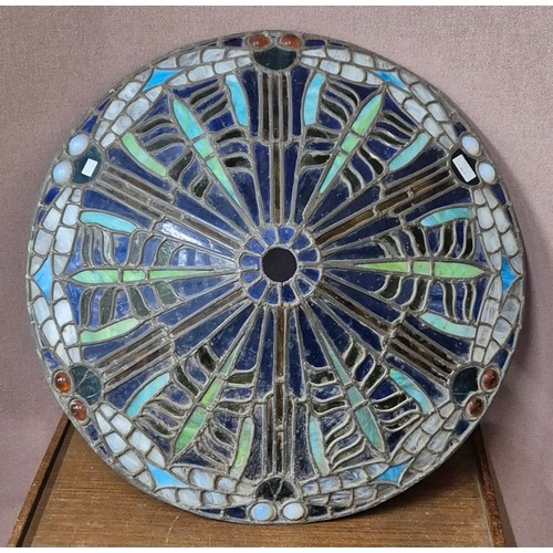 274 - A large Tiffany style stained glass ceiling light shade