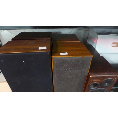 5136 - Three pairs of various speakers including Sharp and Technics