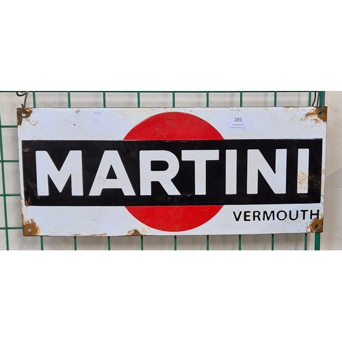 285 - A Martini Vermouth enamelled metal advertising sign