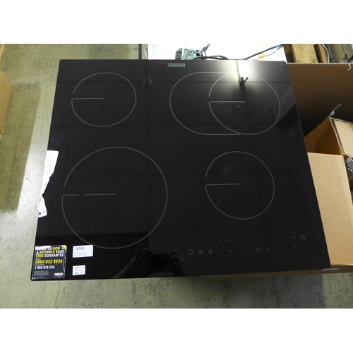 4034 - Zanussi 4 Zone Induction Hob, RRP £269 (468-183) *This lot is subject to Vat