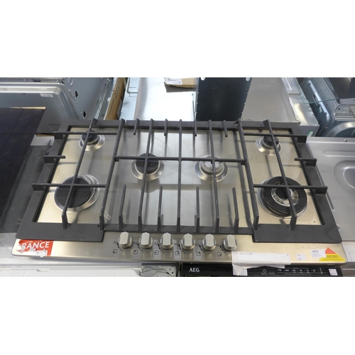 4050 - Zanussi 6 Burner Gas Hob - Stainless Steel. (missing two hob covers) Original RRP £449.17 + Vat (468... 