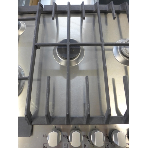 4050 - Zanussi 6 Burner Gas Hob - Stainless Steel. (missing two hob covers) Original RRP £449.17 + Vat (468... 