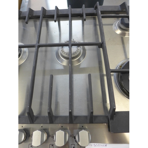 4050 - Zanussi 6 Burner Gas Hob - Stainless Steel. (missing two hob covers) Original RRP £449.17 + Vat (468... 