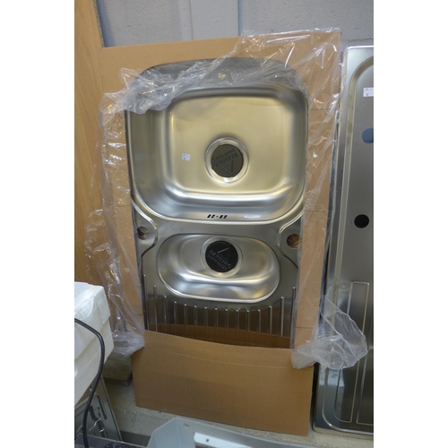 4065 - Nusa 1.5 Bowl Sink with drainer Stainless Steel  (468-30), *This lot is subject to VAT