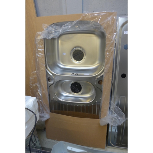 4065 - Nusa 1.5 Bowl Sink with drainer Stainless Steel  (468-30), *This lot is subject to VAT