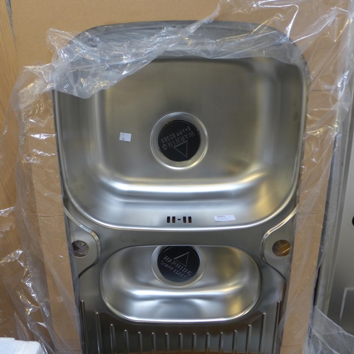 4065 - Nusa 1.5 Bowl Sink with drainer Stainless Steel  (468-30), *This lot is subject to VAT