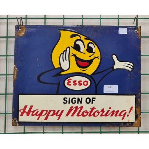 288 - An Esso enamelled metal advertising sign