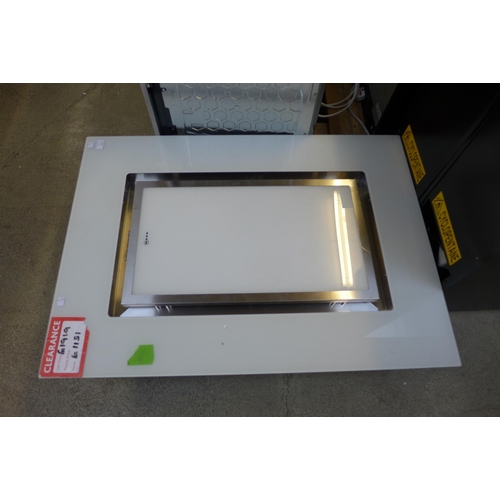 4104 - Neff White Glass Ceiling Hood (468-71), *This lot is subject to VAT