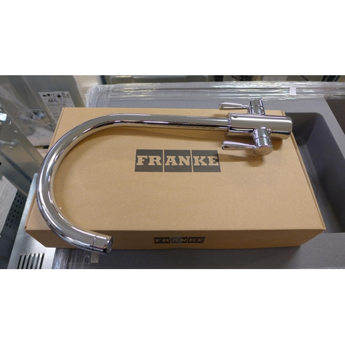 4114 - Franke Composite 1.5 Bowl Sink With Chrome Mixer Tap (468-7), *This lot is subject to VAT