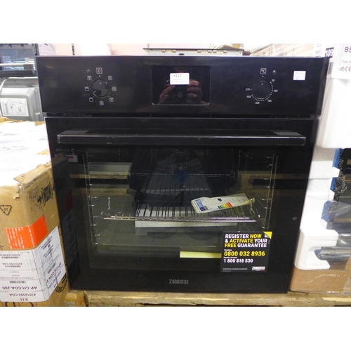 4122 - Zanussi Single Multifunction Oven - BLACK, Original RRP £265.83 + Vat (468-27), *This lot is subject... 