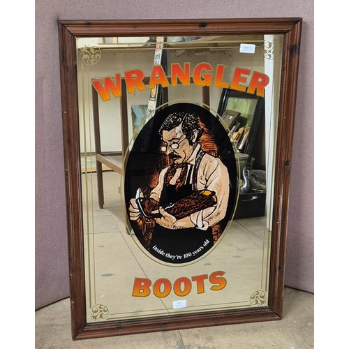 290 - A Wrangler Boots advertising mirror