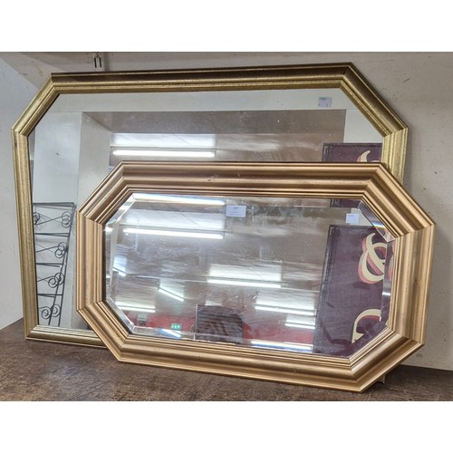 297 - Two gilt framed mirrors