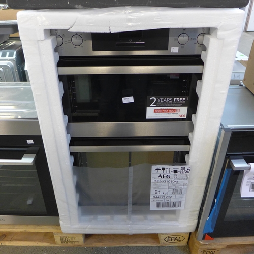 4143 - AEG Built In Double Oven, Original RRP £557.50 + Vat (468-54), *This lot is subject to VAT