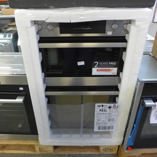 4143 - AEG Built In Double Oven, Original RRP £557.50 + Vat (468-54), *This lot is subject to VAT