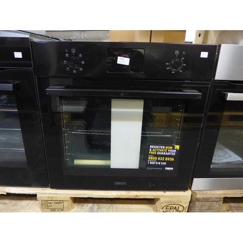 4155 - Zanussi Single Multifunction Oven - BLACK, Original RRP £265.83 + Vat (468-44), *This lot is subject... 