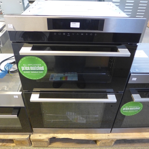 4182 - AEG Built-In Double Oven, Original RRP £857.50 + Vat (468-98), *This lot is subject to VAT