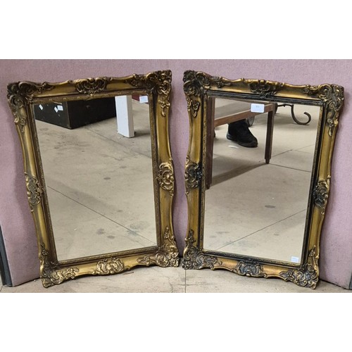 301 - A pair of French style gilt framed mirrors