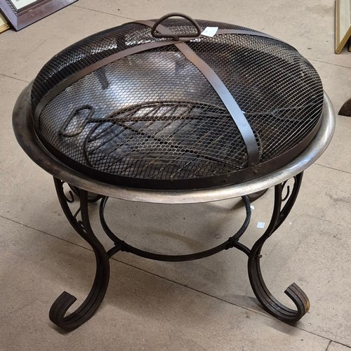 258 - A cast alloy fire pit