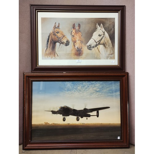 308 - An S.L. Crawford print, We Three Kings and an aviation related print