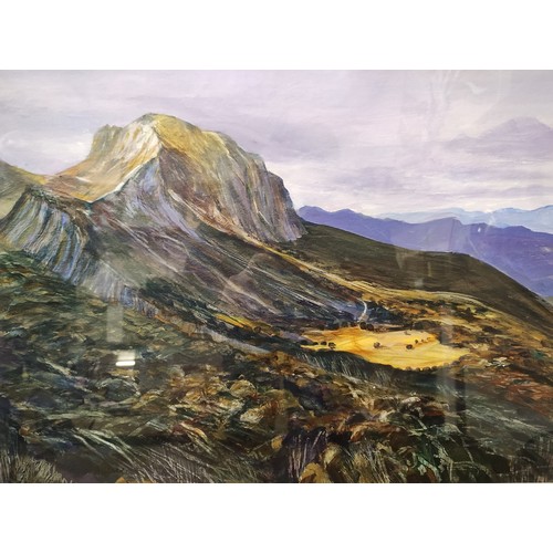 304 - Peter Hillier, Picos de Europe No.1, mixed media, framed